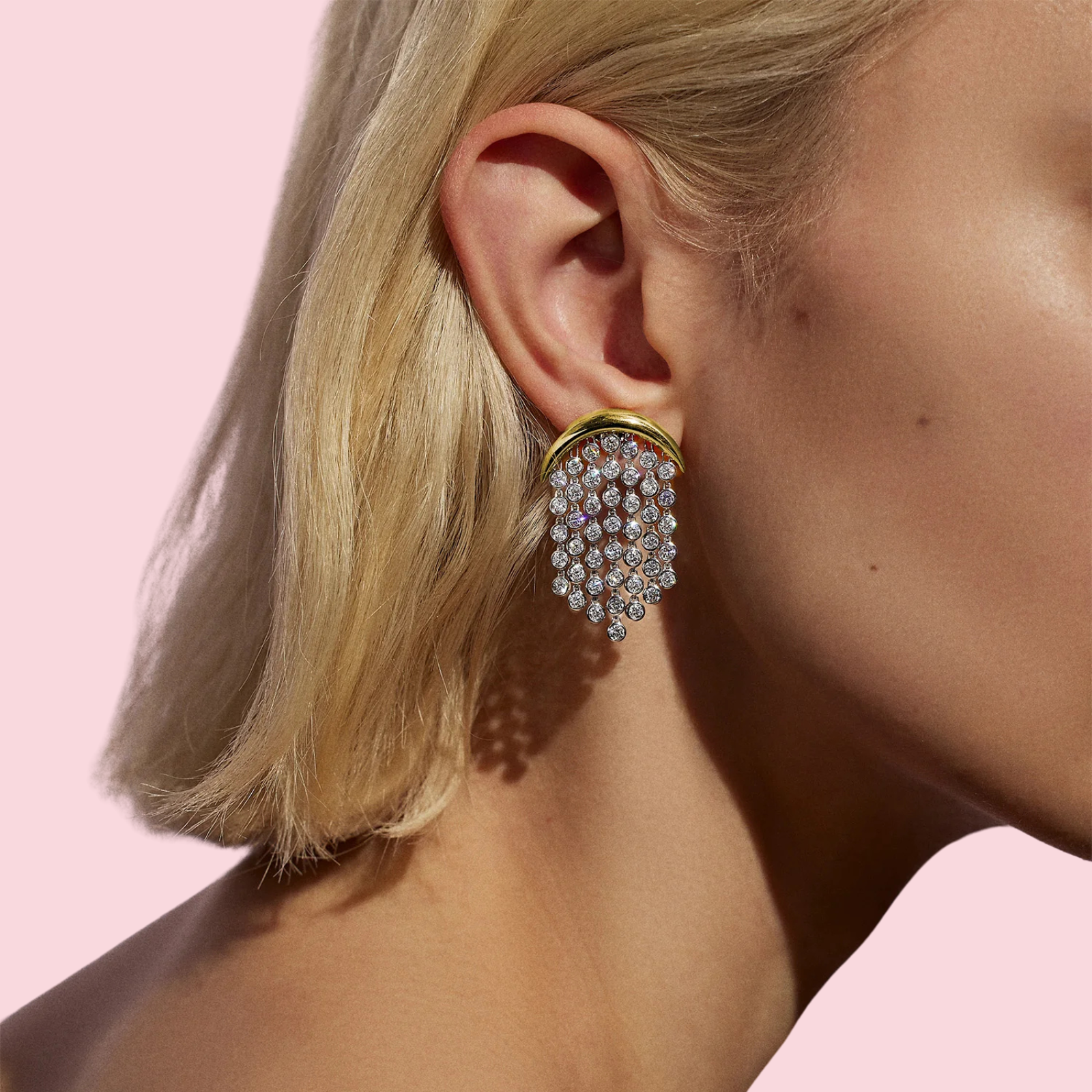 Fringe Earrings, Diamond