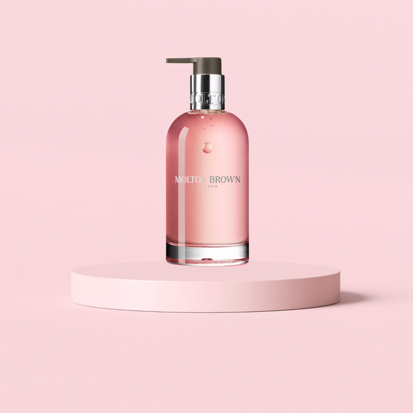 Delicious Rhubarb & Rose Fine Liquid Hand Wash Glass Bottle