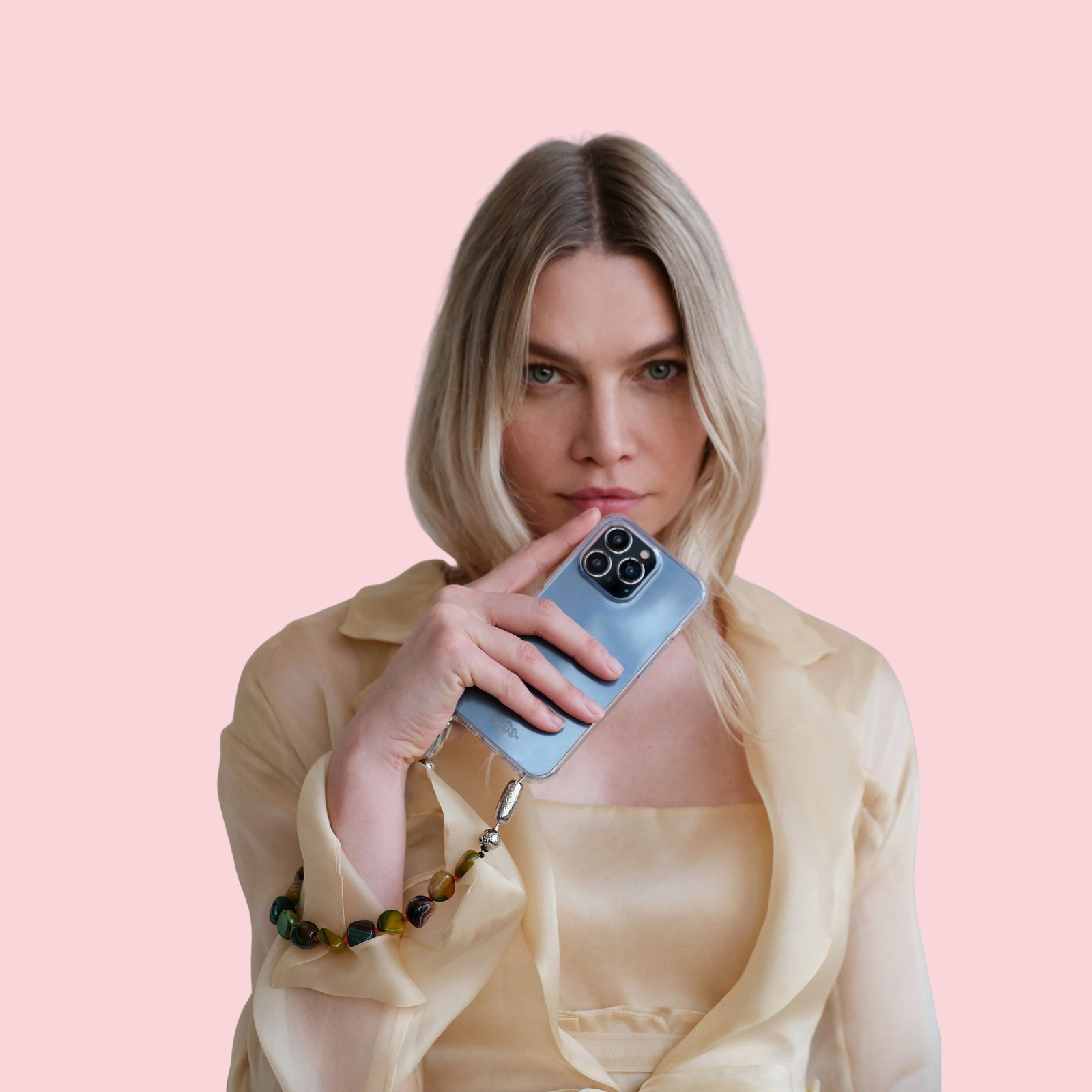 Large Cut Gemstone Wristlet