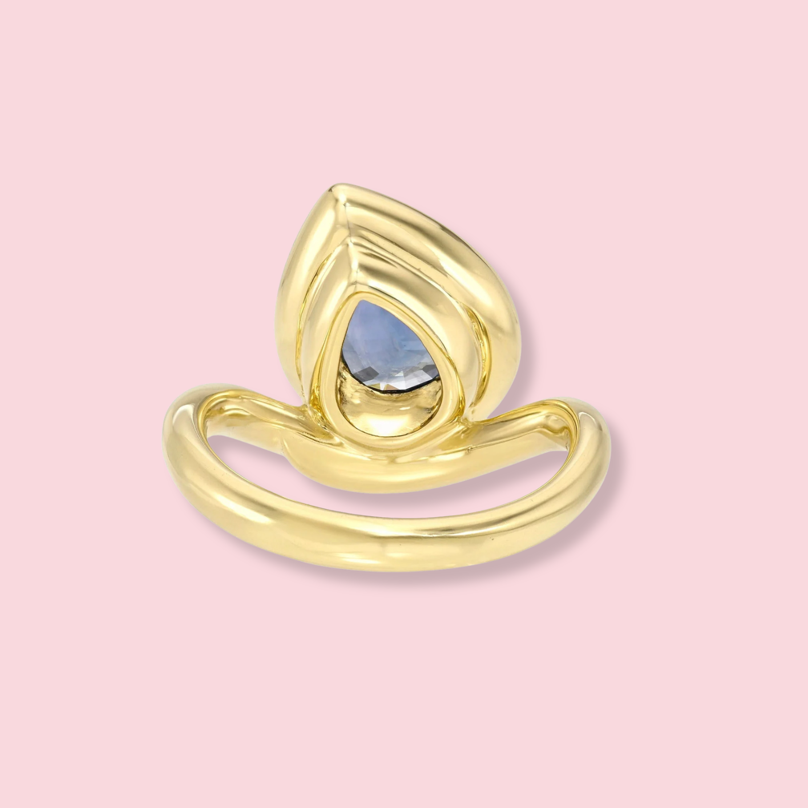 Enigma Water Drop Teal Sapphire Ring