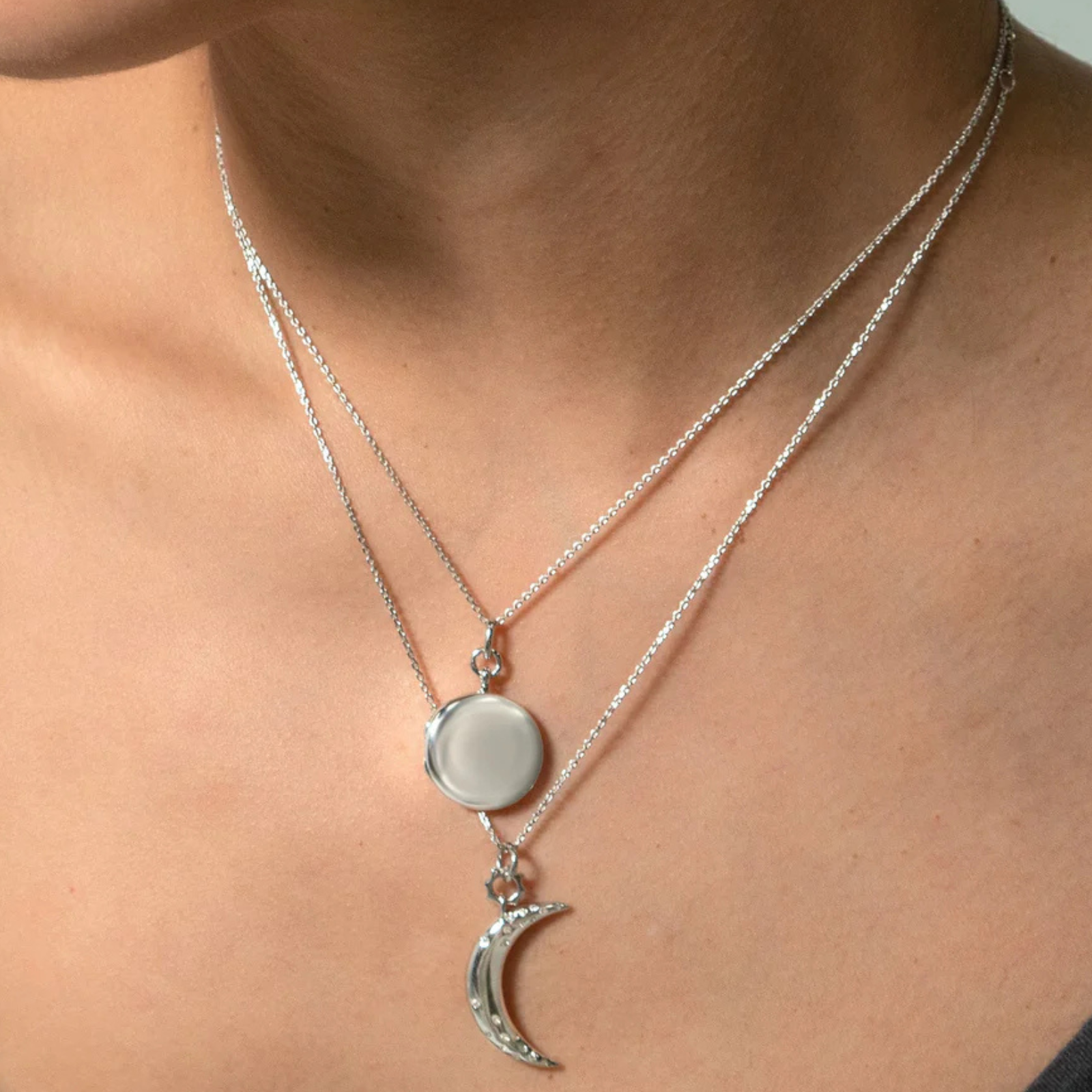 Slim "Quinn" Sterling Silver Engraved Locket Necklace