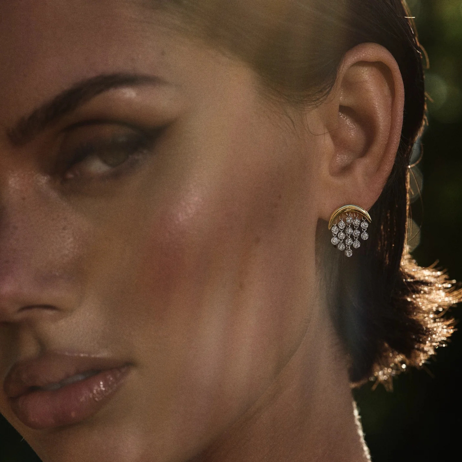 Baby Fringe Earrings, Diamond
