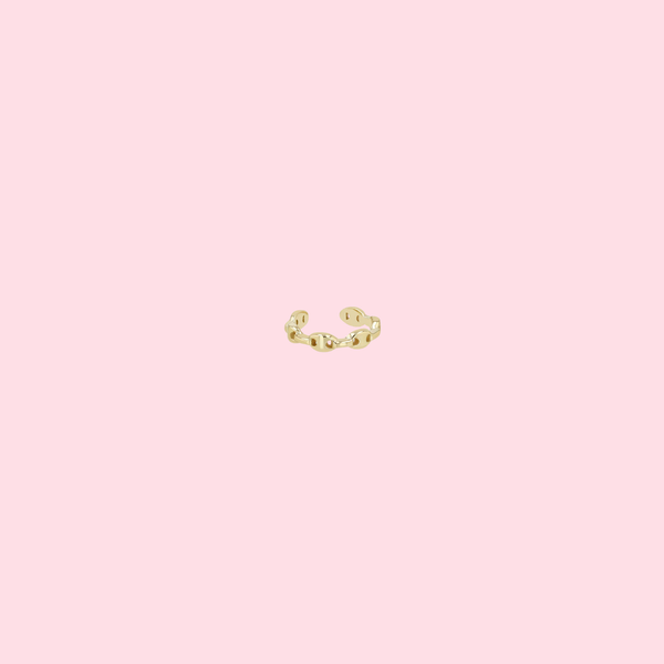 Gold Small Mariner Chain Ear Cuff