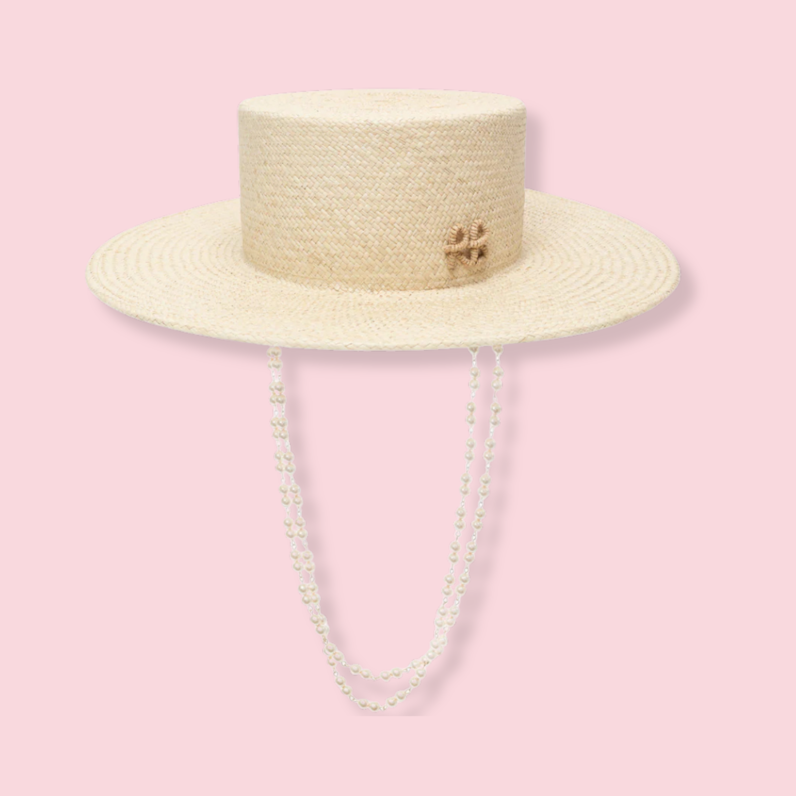 Double Chain Strap Canotier Hat