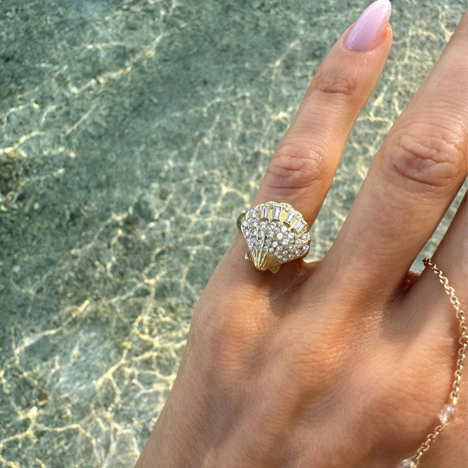 Diamond Shell Ring