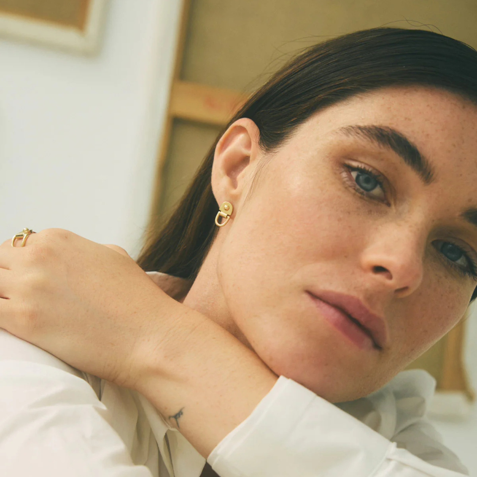 Rivet S Earrings Yellow Gold