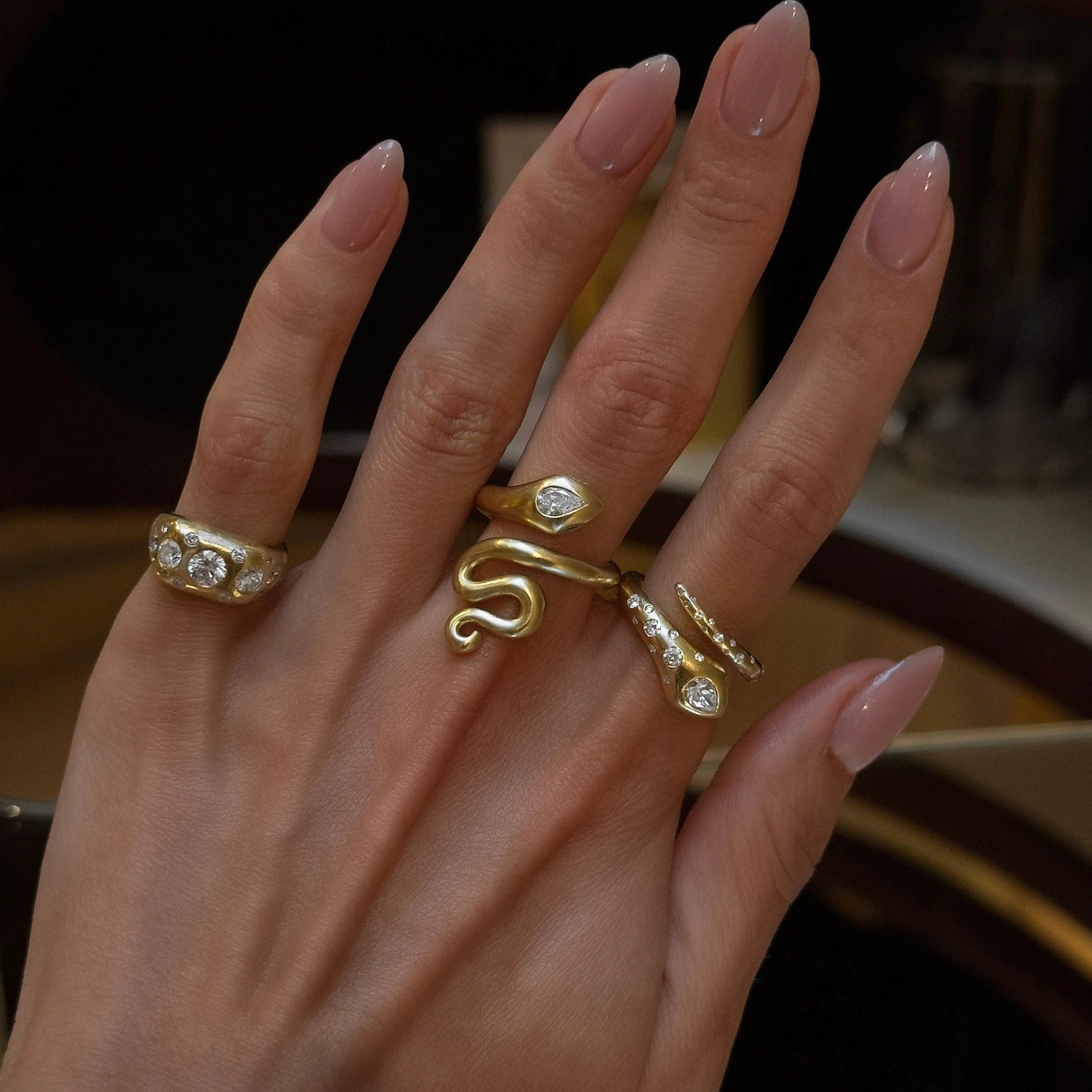 Kundalini Diamond Oracle Ring