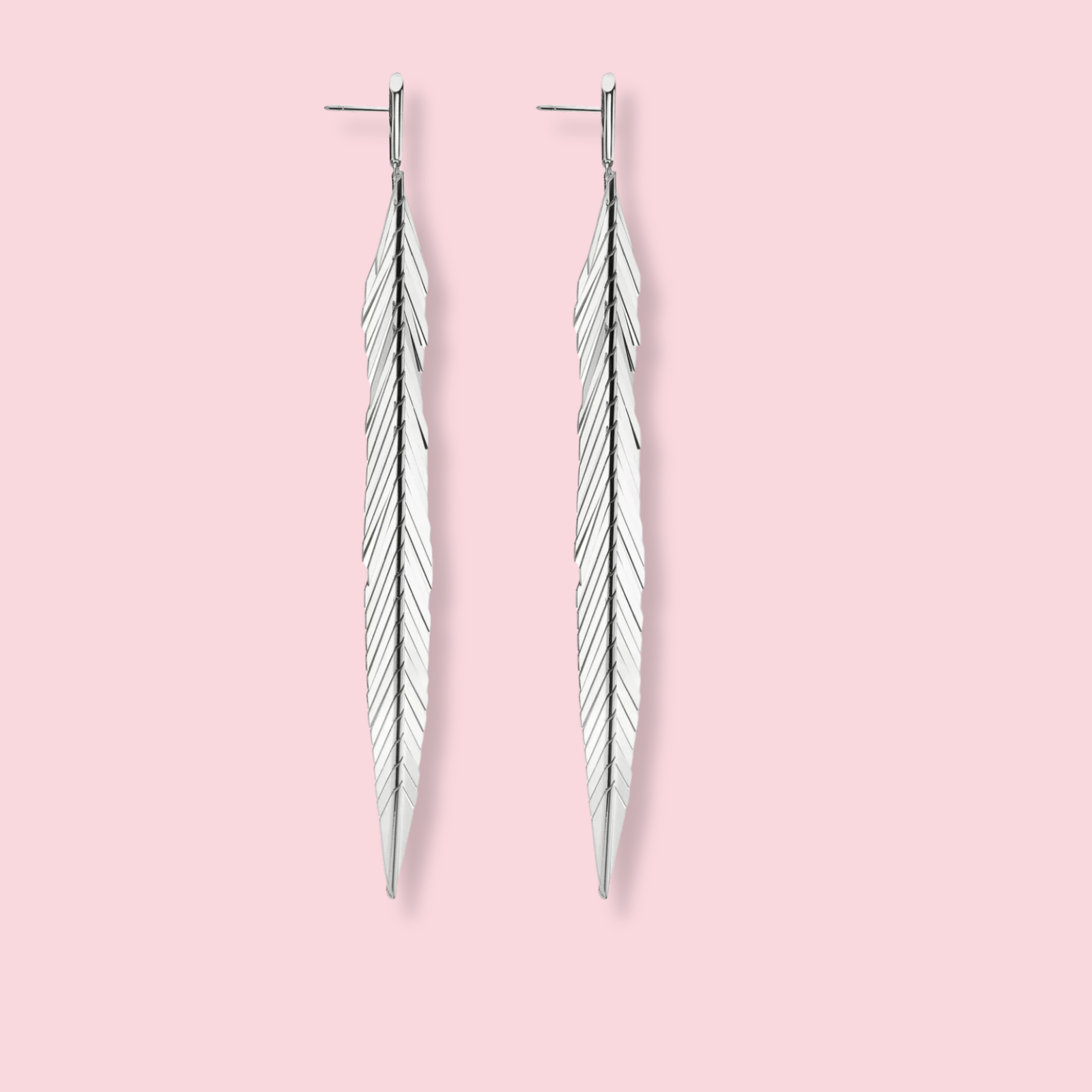 FEATHER Drop Earrings Large