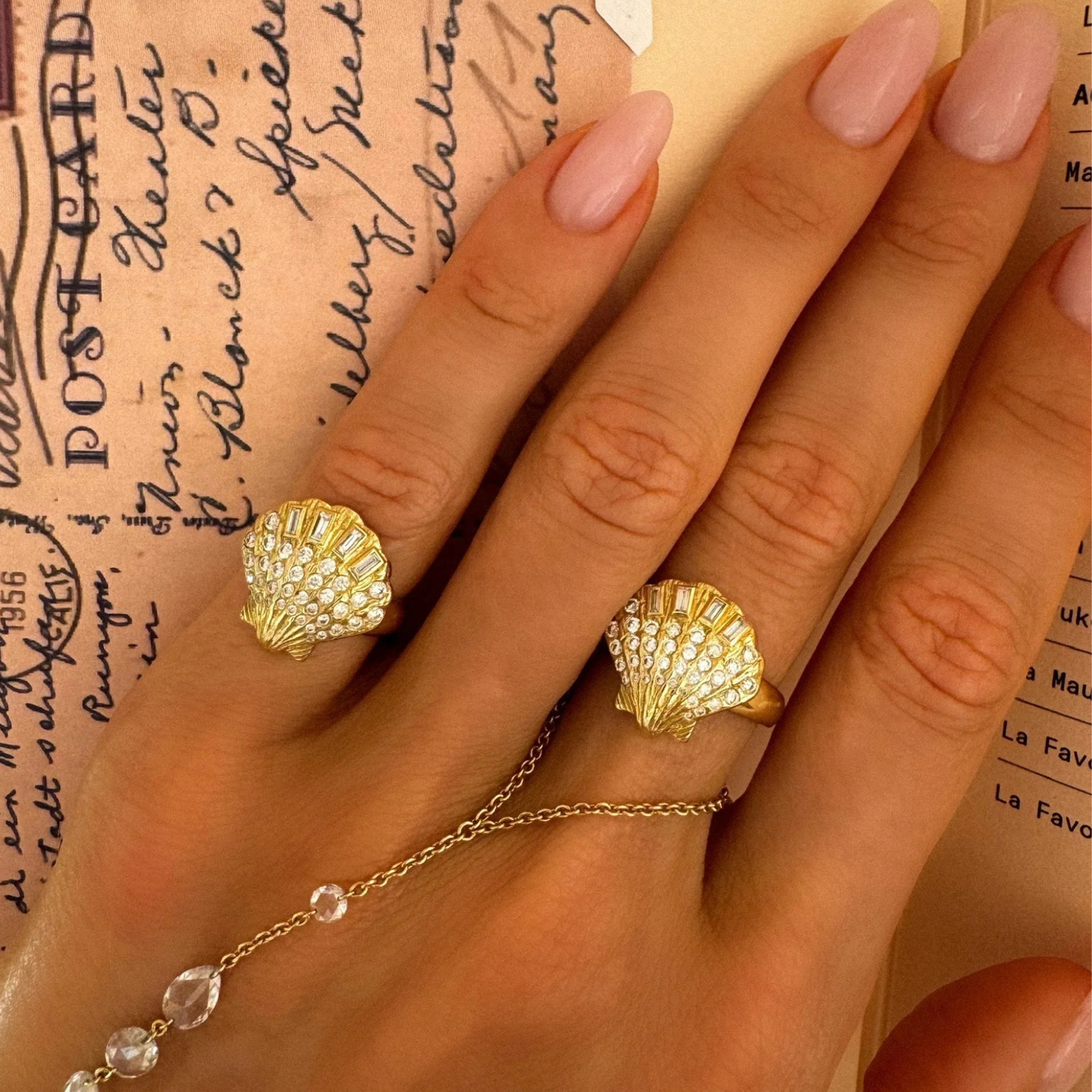 Diamond Shell Ring
