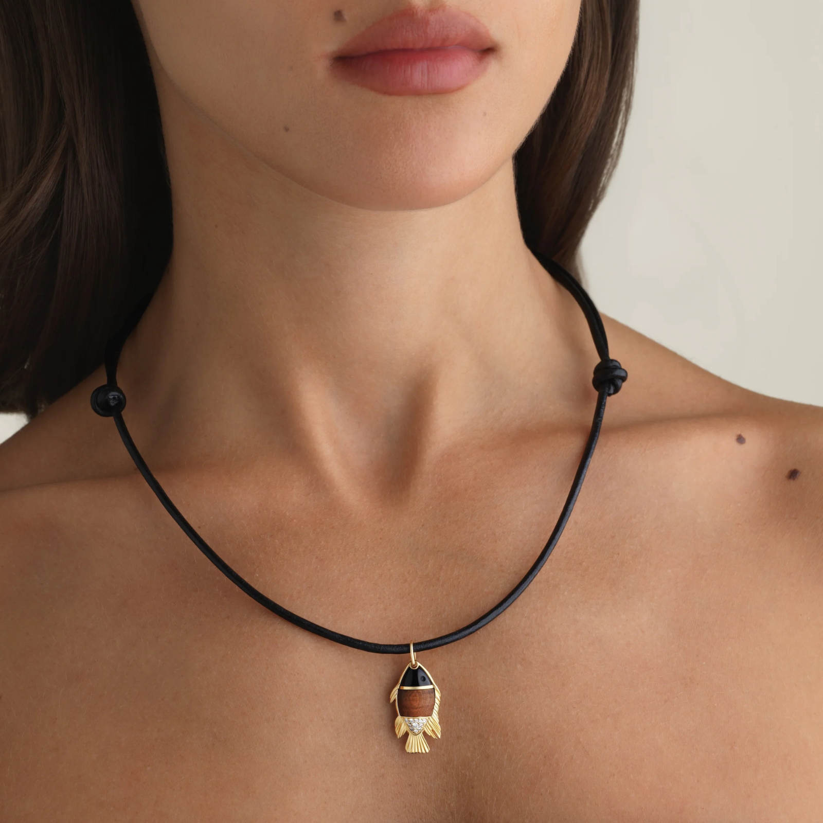 Fish Necklace, Wood