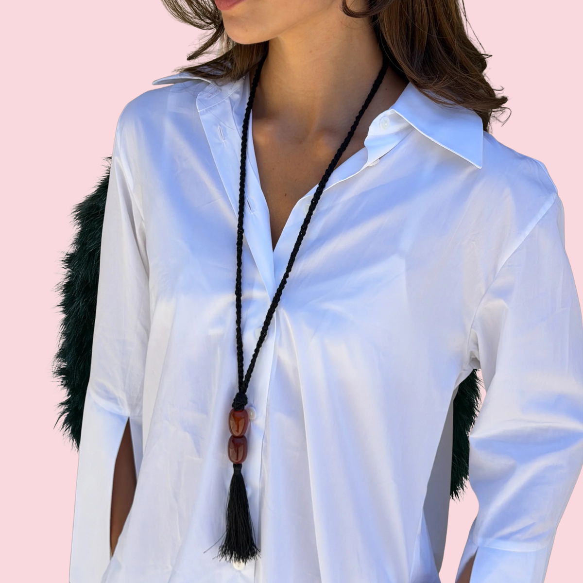 Crisia Necklace - Burgundy