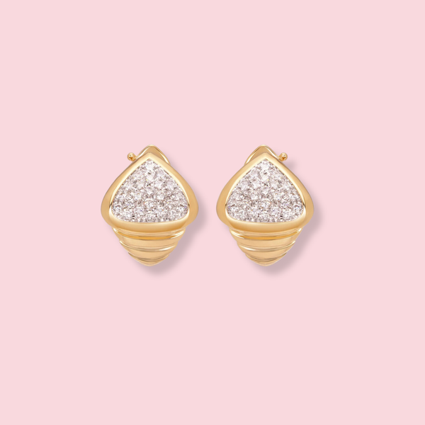 Trisola Diamond Huggie Earrings