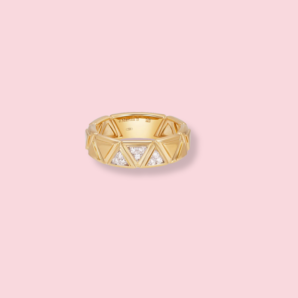 Triangolini Diamond Pavé Ring