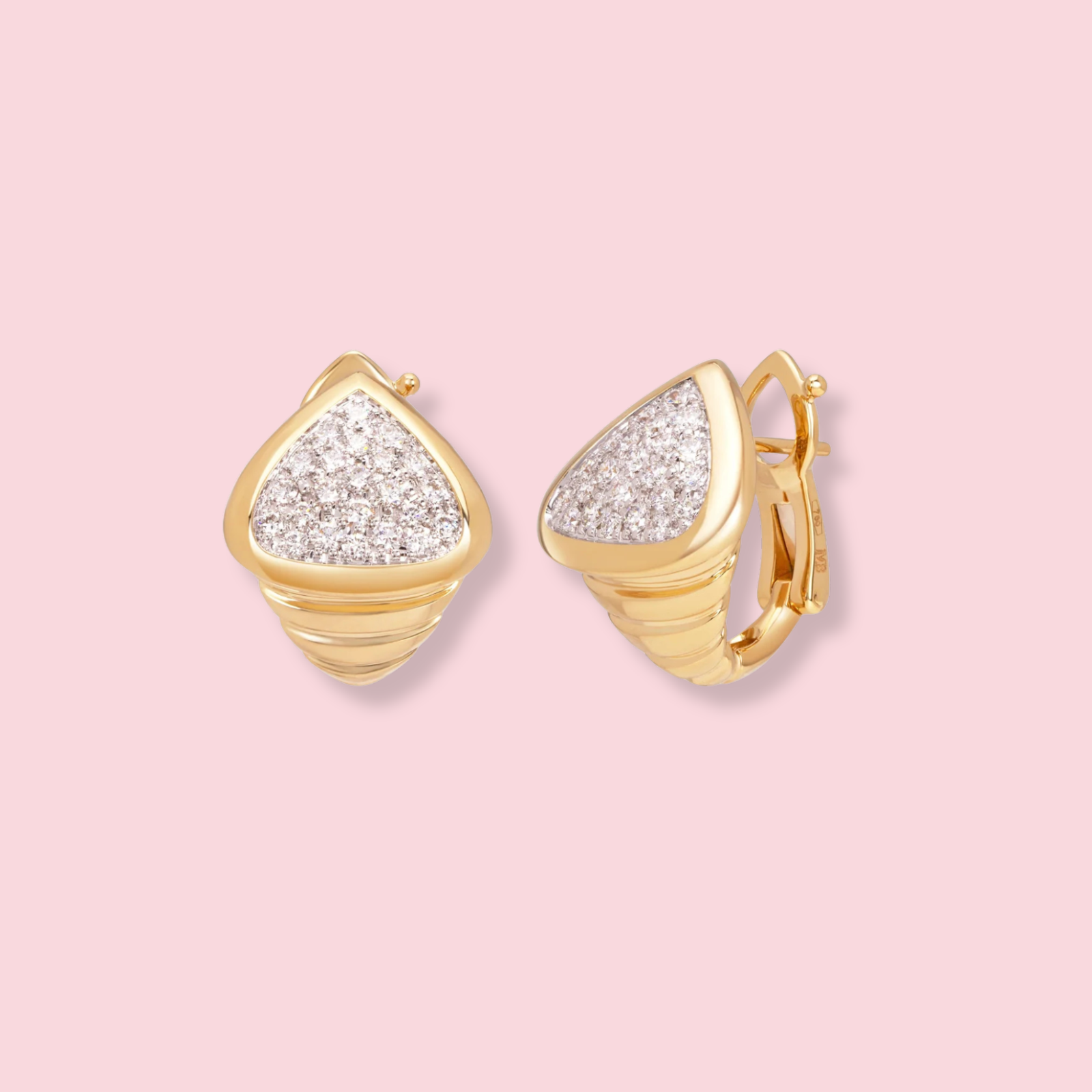 Trisola Diamond Huggie Earrings