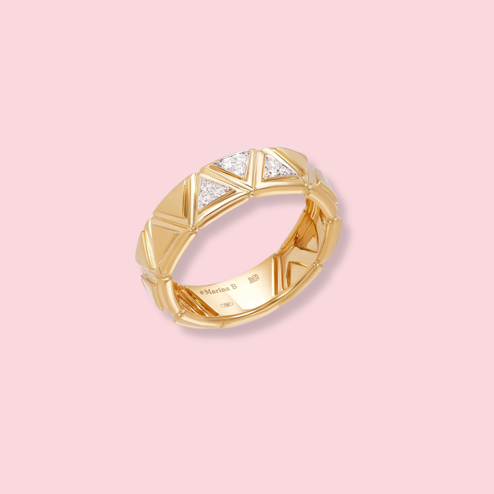 Triangolini Diamond Pavé Ring