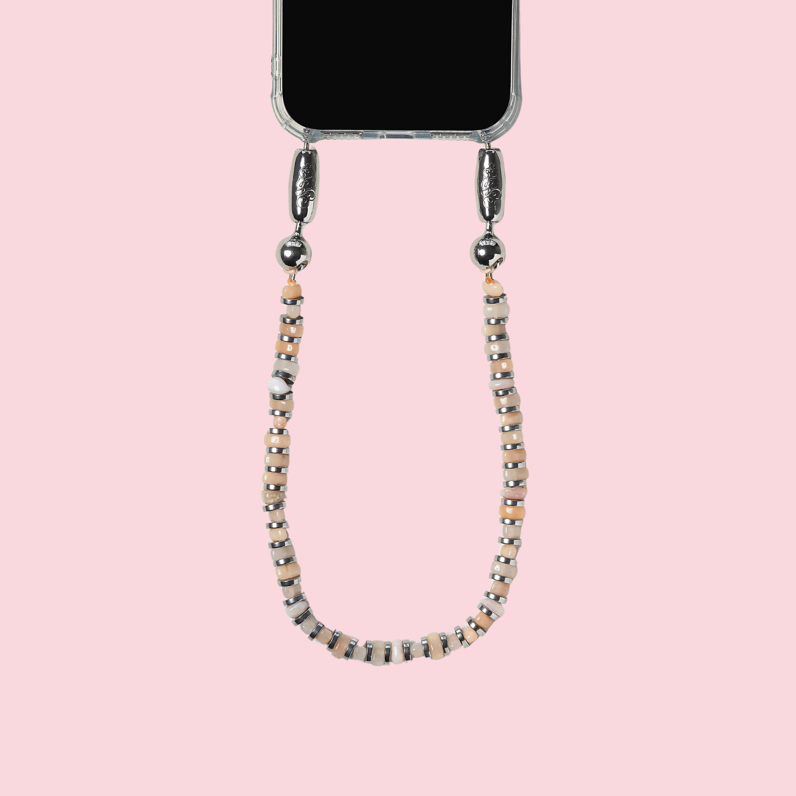 Linked Gemstone Wristlet Rose Quartz