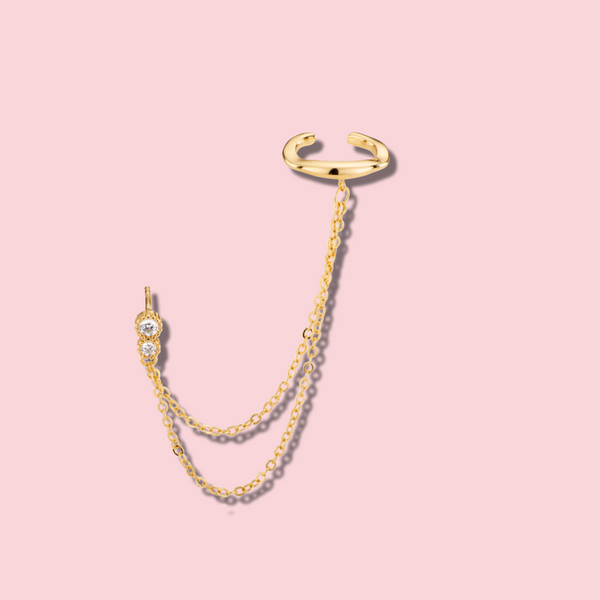 Siren Double Chain Cuff Earring