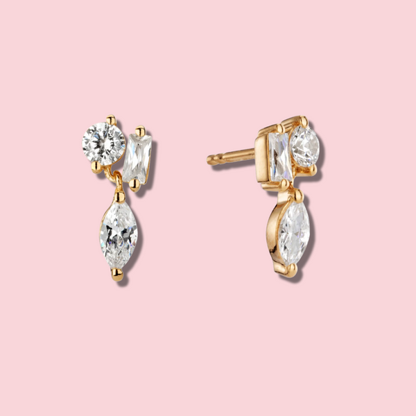 Trinity Hoop Huggie Earing