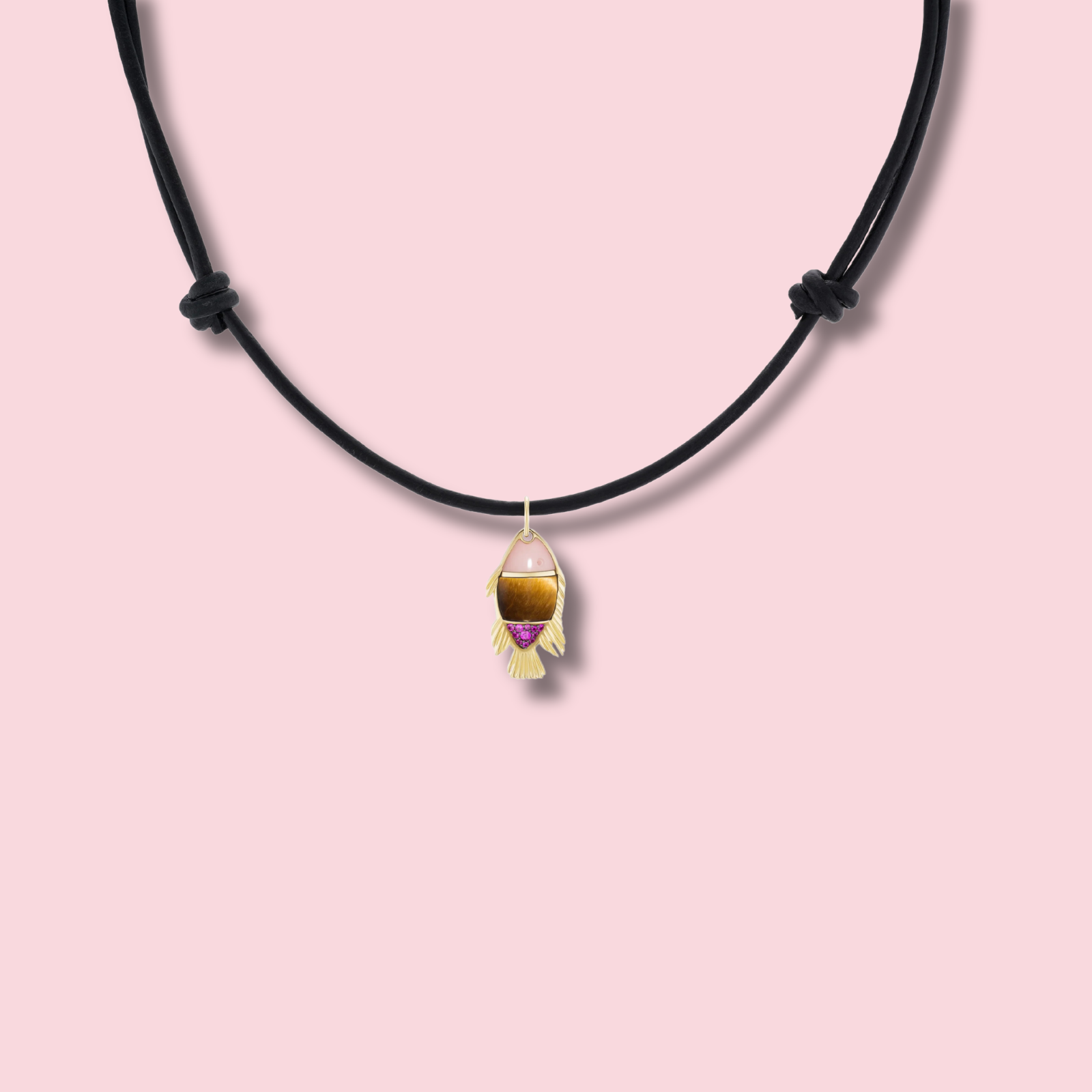 Fish Necklace, Tiger's Eye