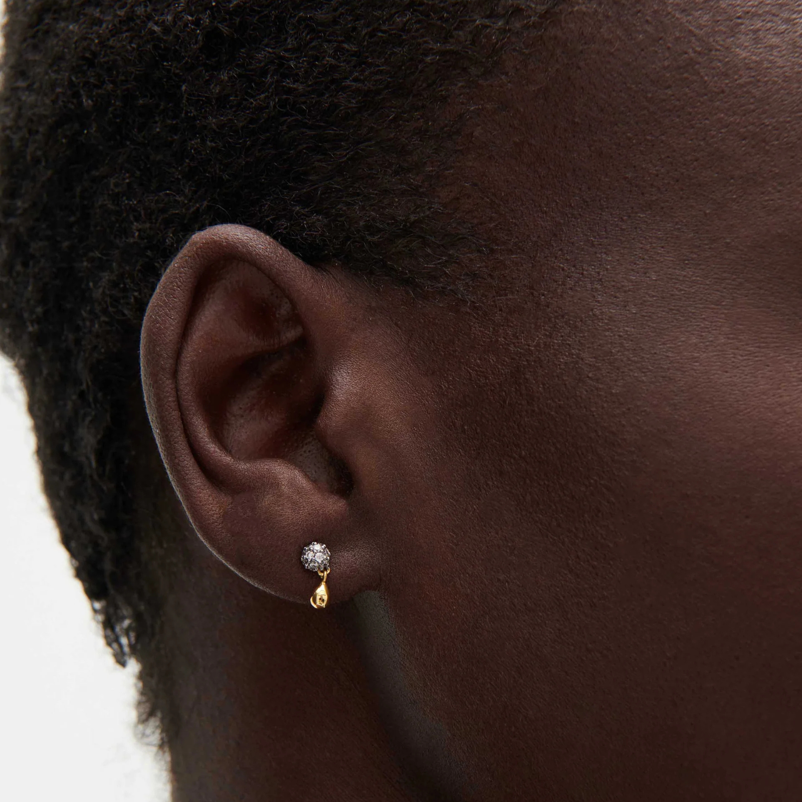 Dion Pave Charm Stud