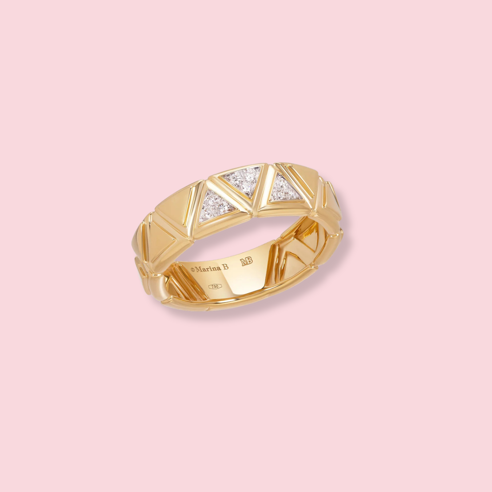 Triangolini Diamond Pavé Ring