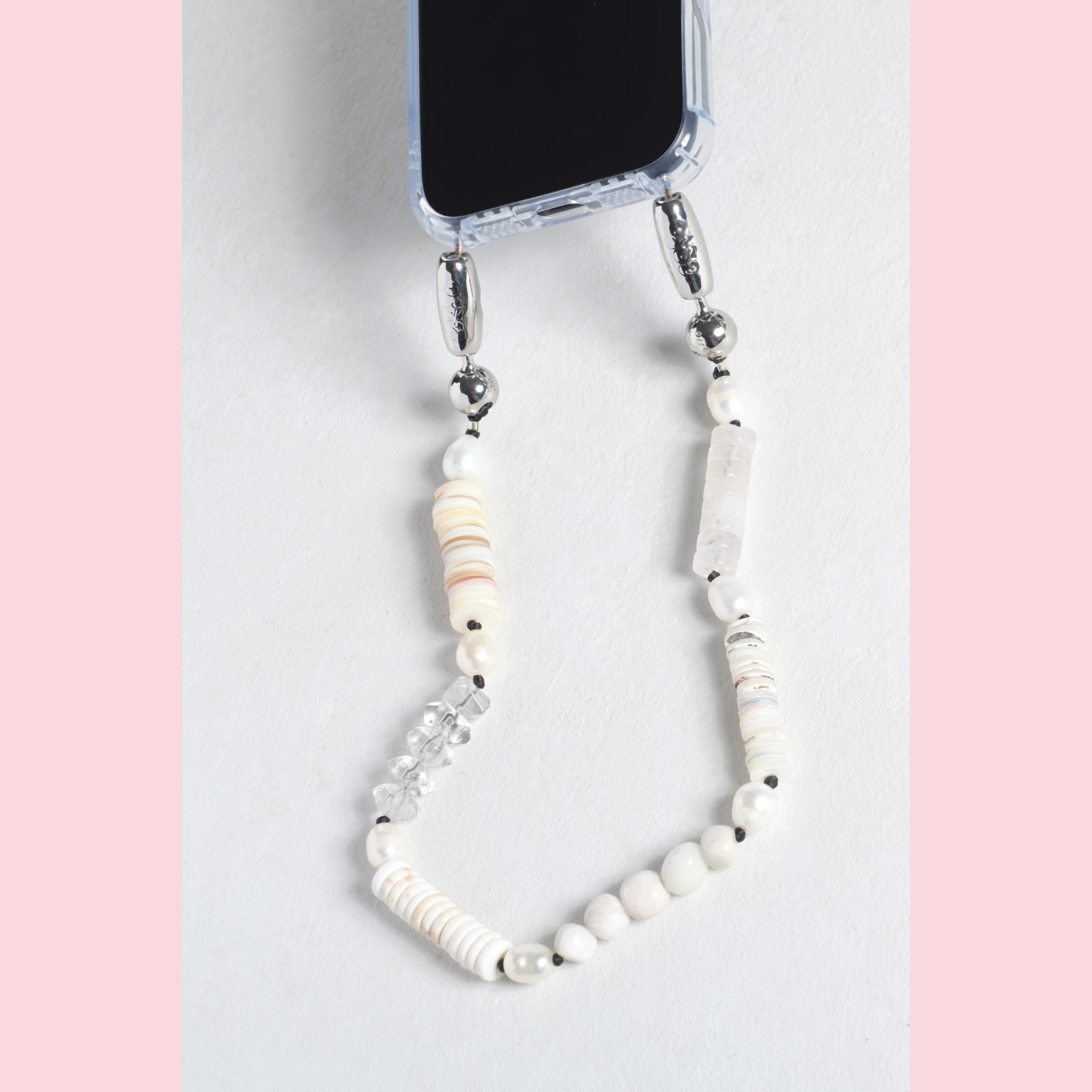 Stone and Pearl Wristlet