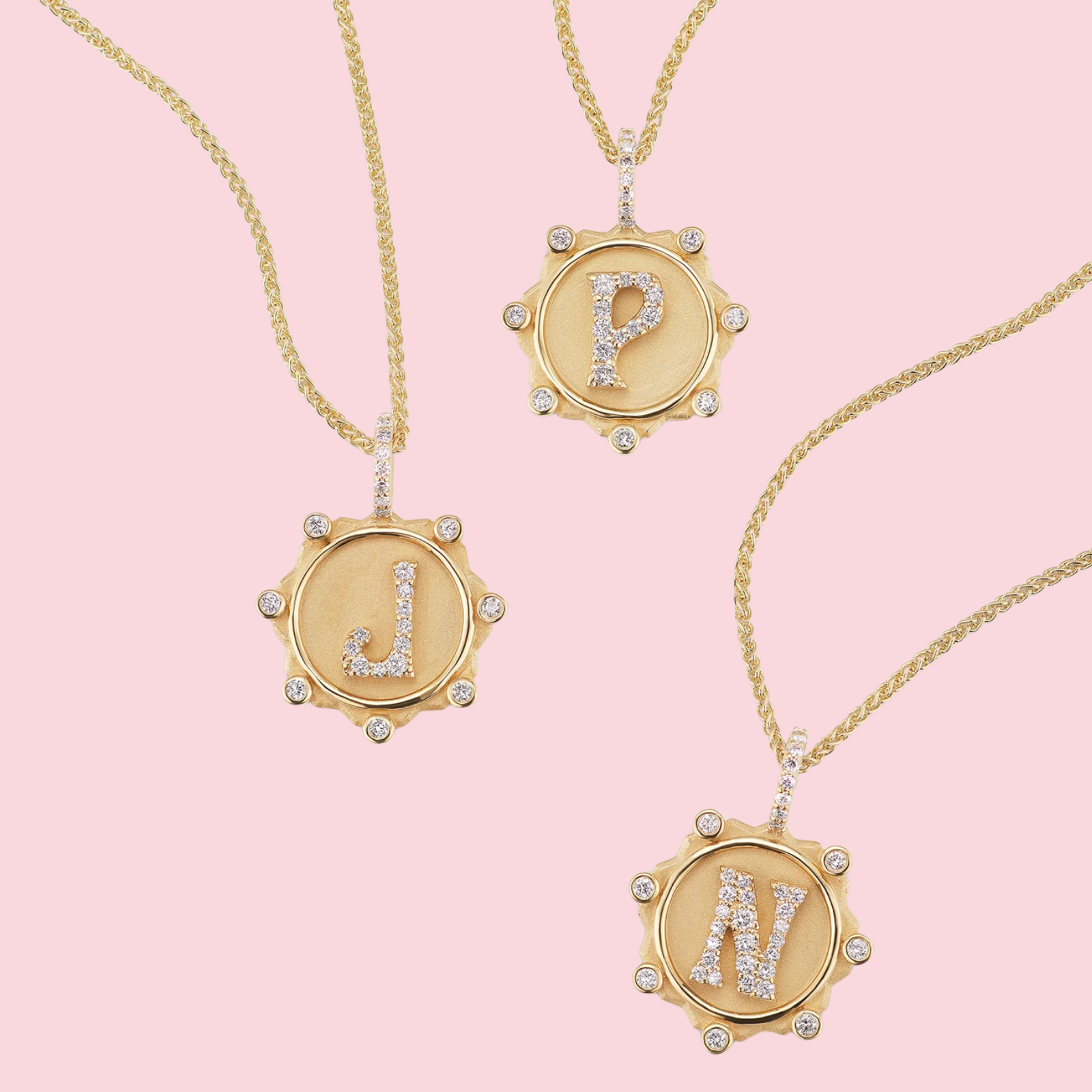 Alphabet Coin Pavé Charm