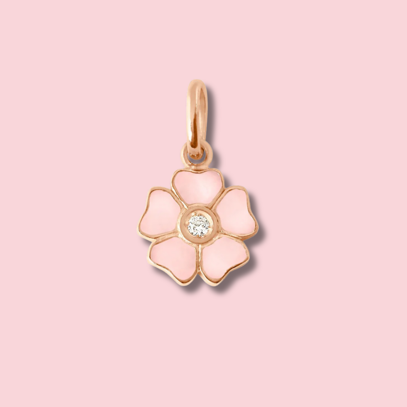 Flower Diamond Pendant - Yellow Gold