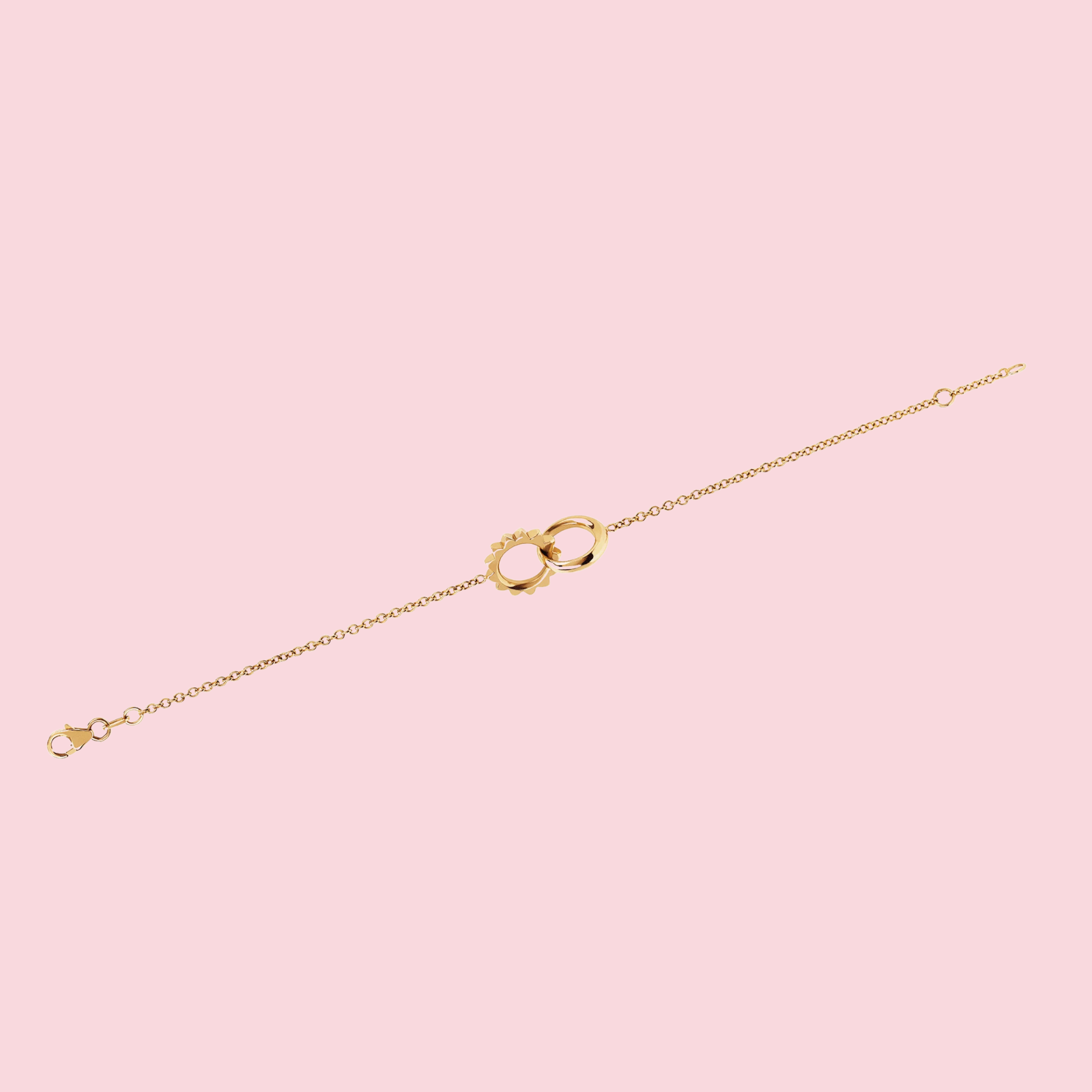 Interlocking Unity Solid Gold Bracelet