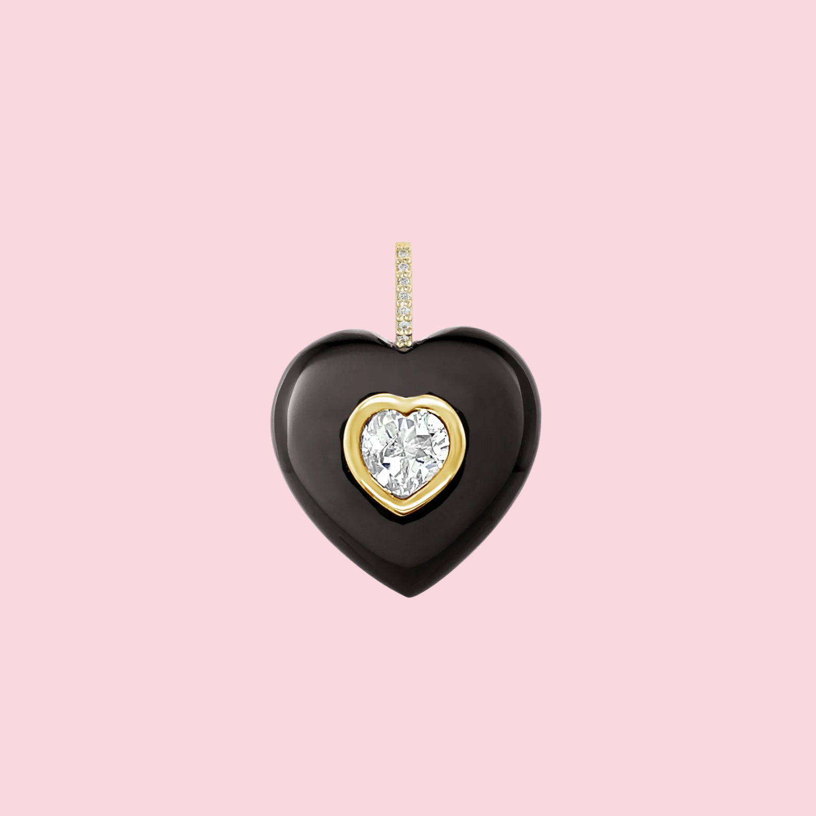 Black Onyx Heart Pendant