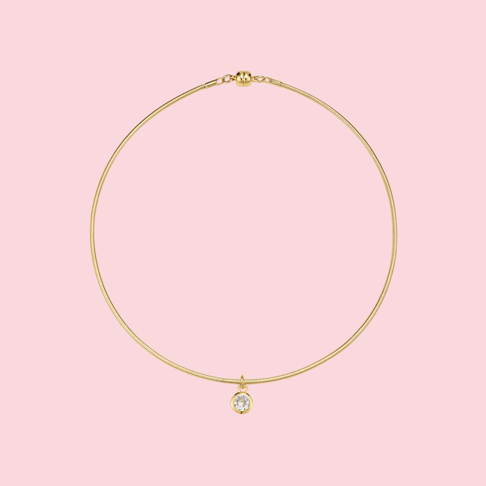 The Georgia Stone Omega Necklace- Gold