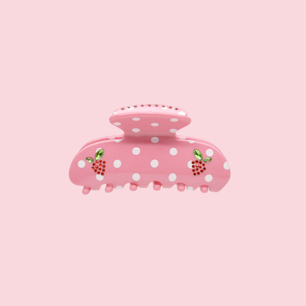 Sweetheart Clip in Lychee Berry Dot