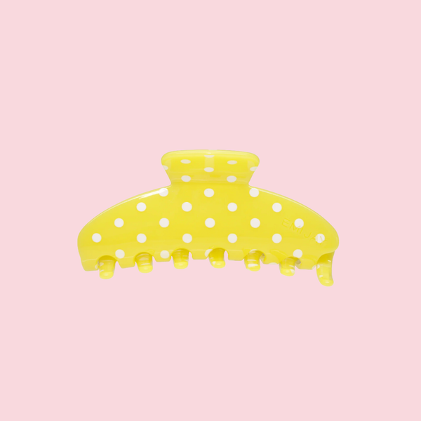 Big Effing Clip In Citrus Polka Dot