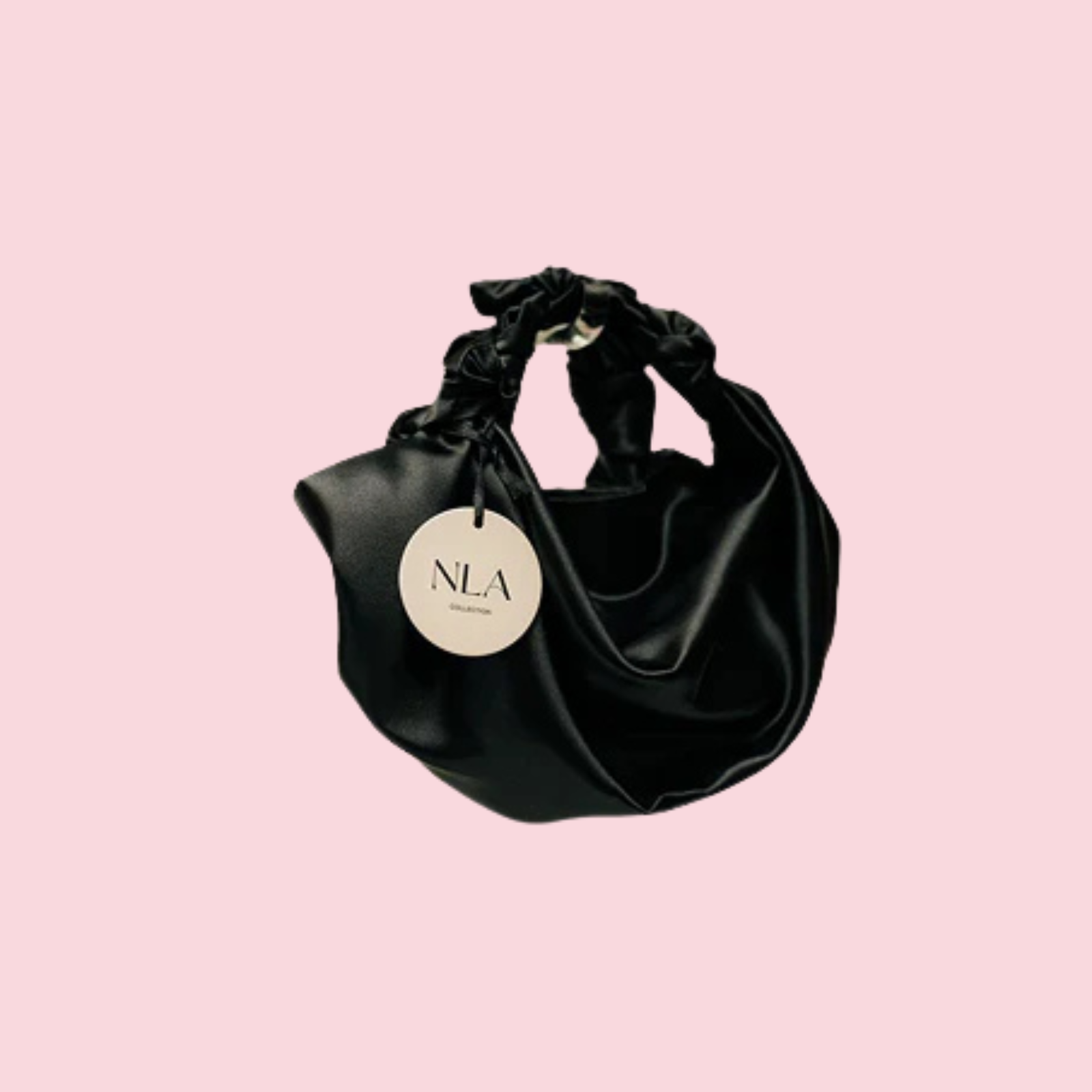 BLACK NLA SILK KNOT BAG