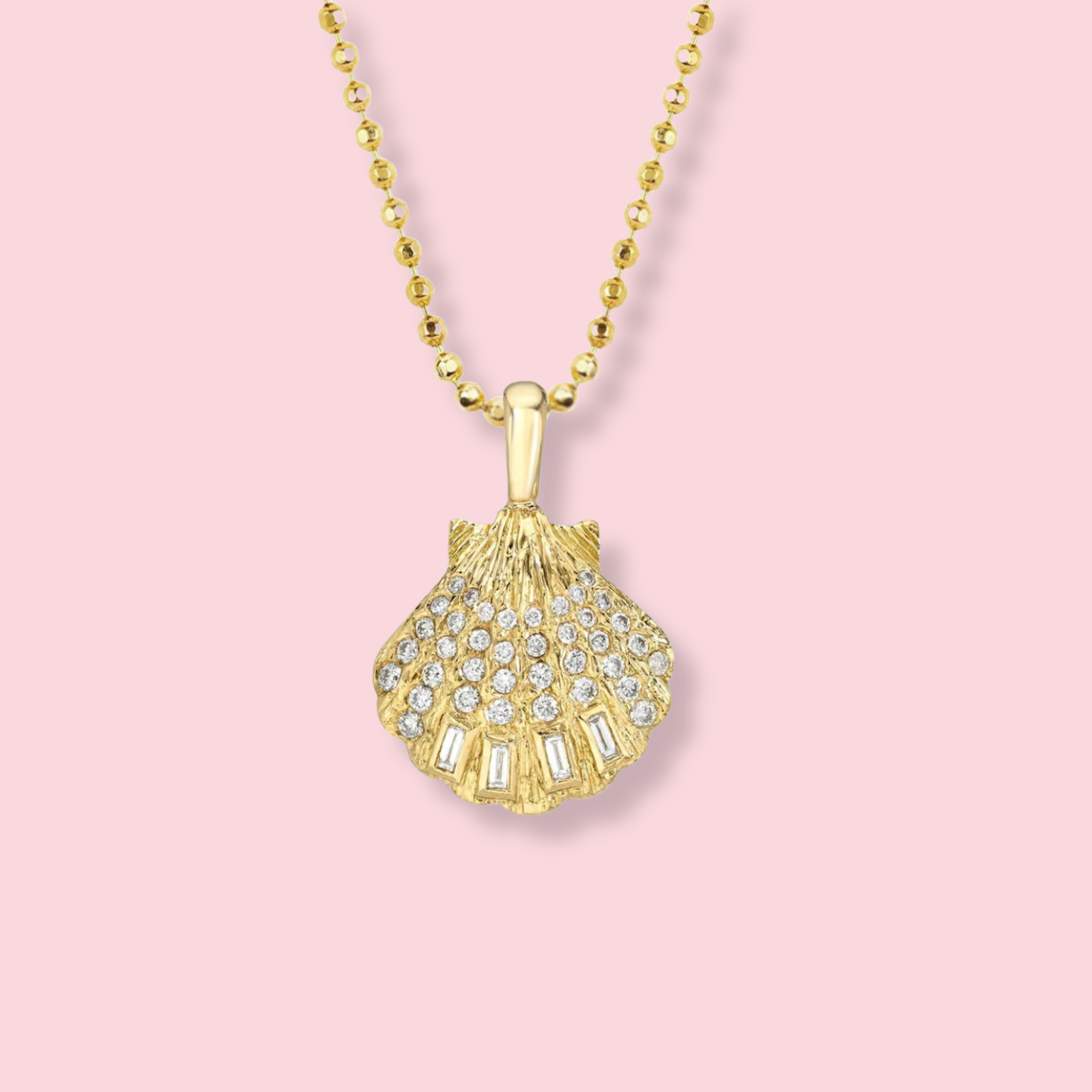 Baby Diamond & Pearl Shell Pendant