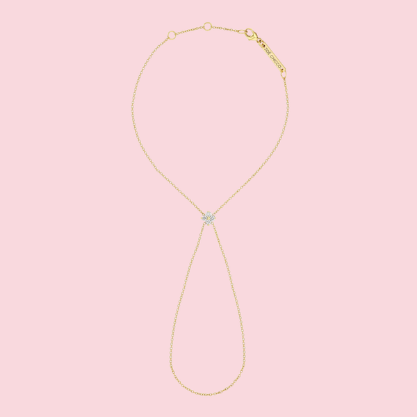 Prong Diamond Quad Hand Chain