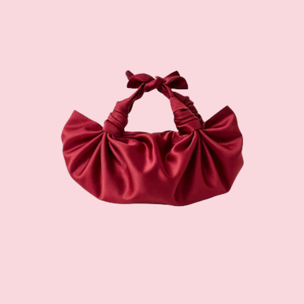 MERLOT NLA SILK KNOT BAG