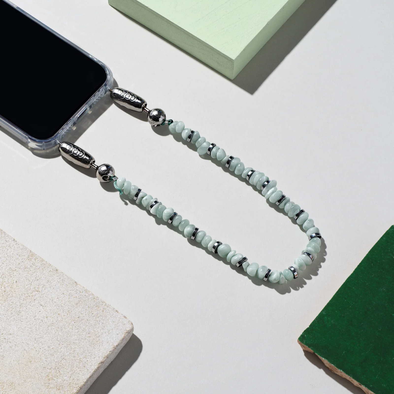 Linked Gemstone Wristlet Aquamarine