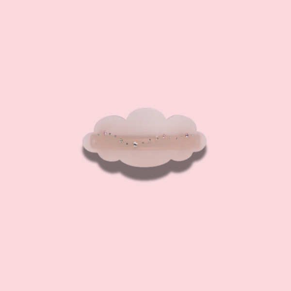 Ponytail Barrette in Pink Cloud