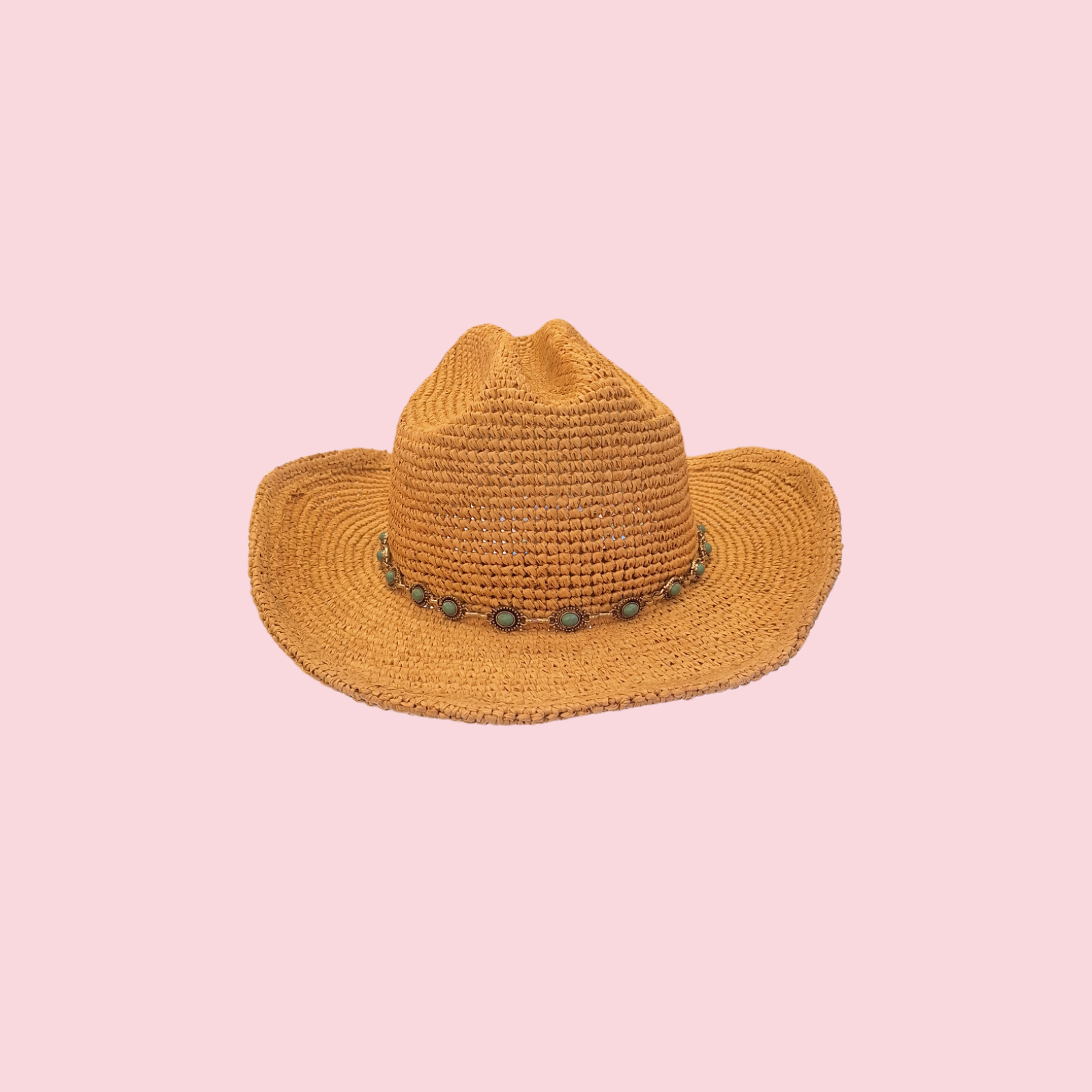 Raffia Cowboy Turquoise Natural