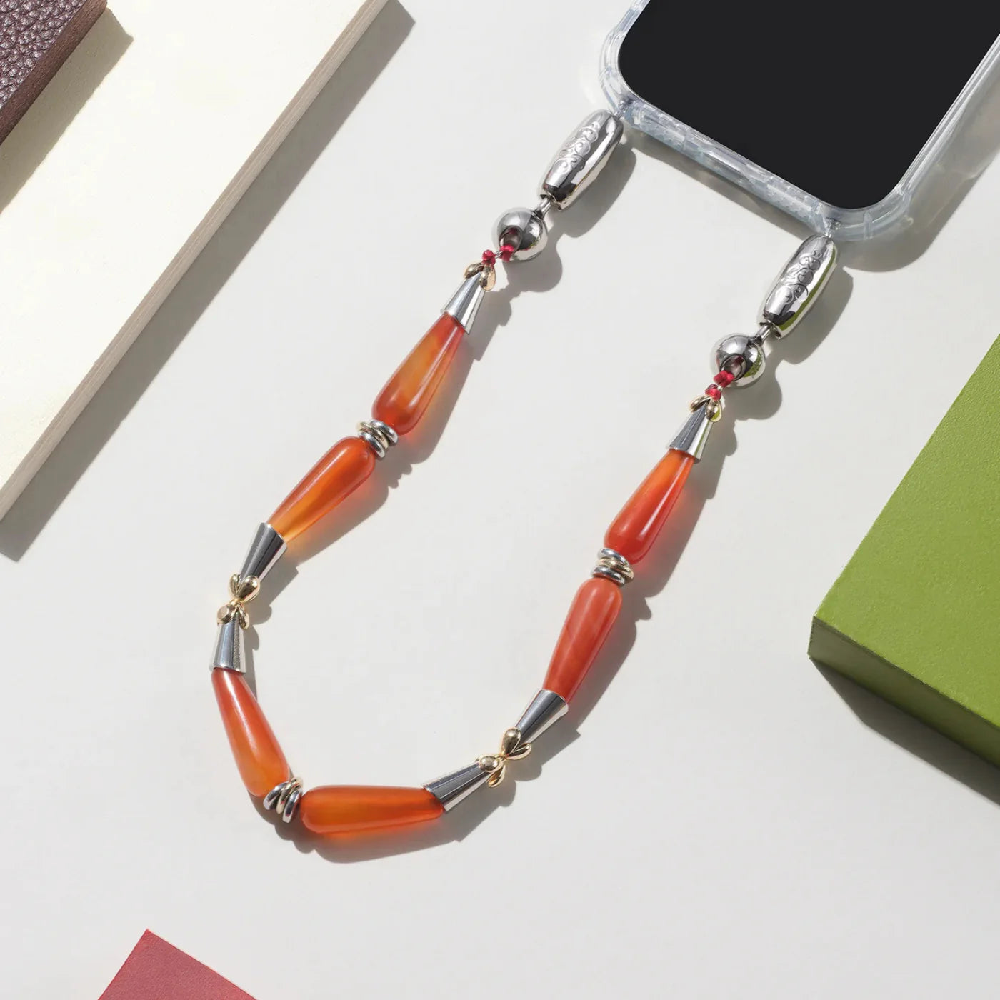 Deco Wristlet Red Agate