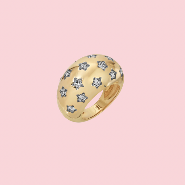PUFFED STARDUST DOME RING