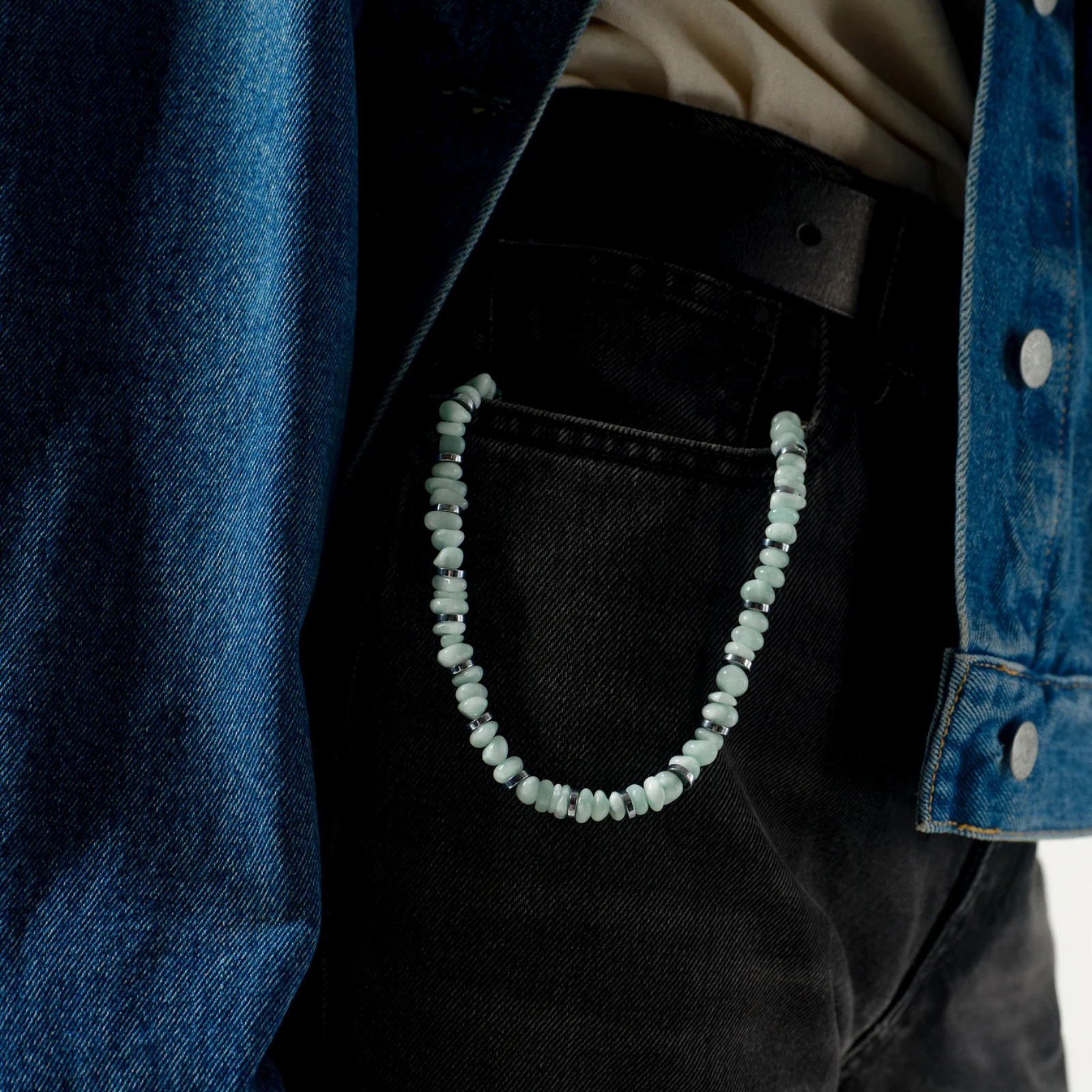 Linked Gemstone Wristlet Aquamarine