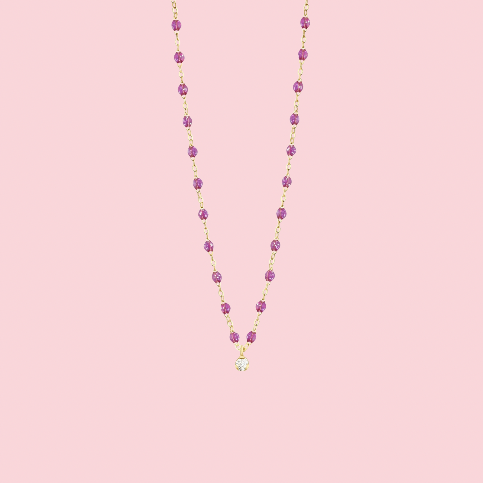 Gigi Supreme Classic 1 Diamond Necklace,  Yellow Gold, 16.5"