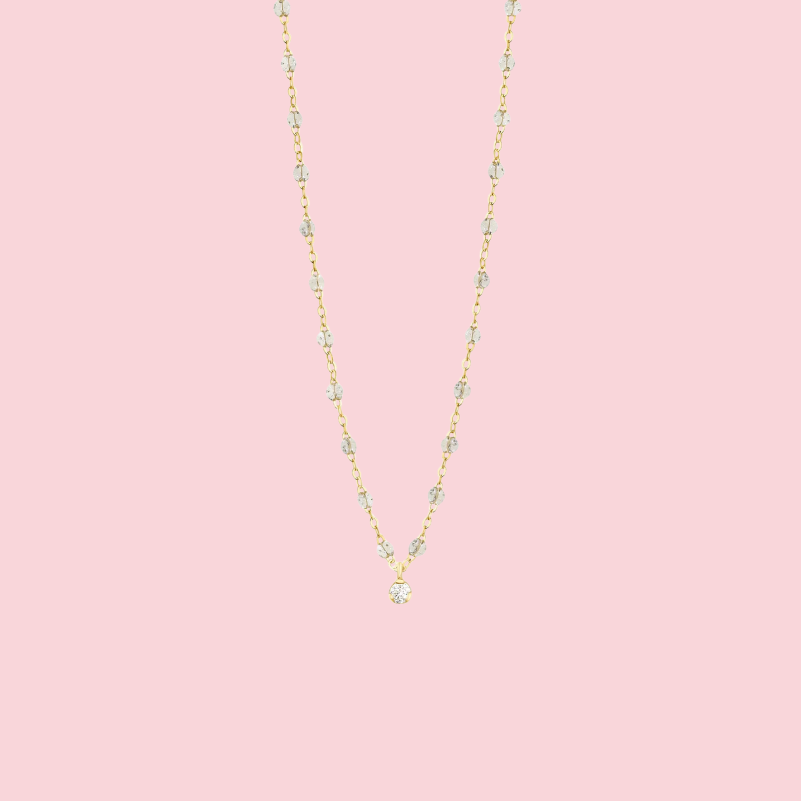 Gigi Supreme Classic 1 Diamond Necklace,  Yellow Gold, 16.5"