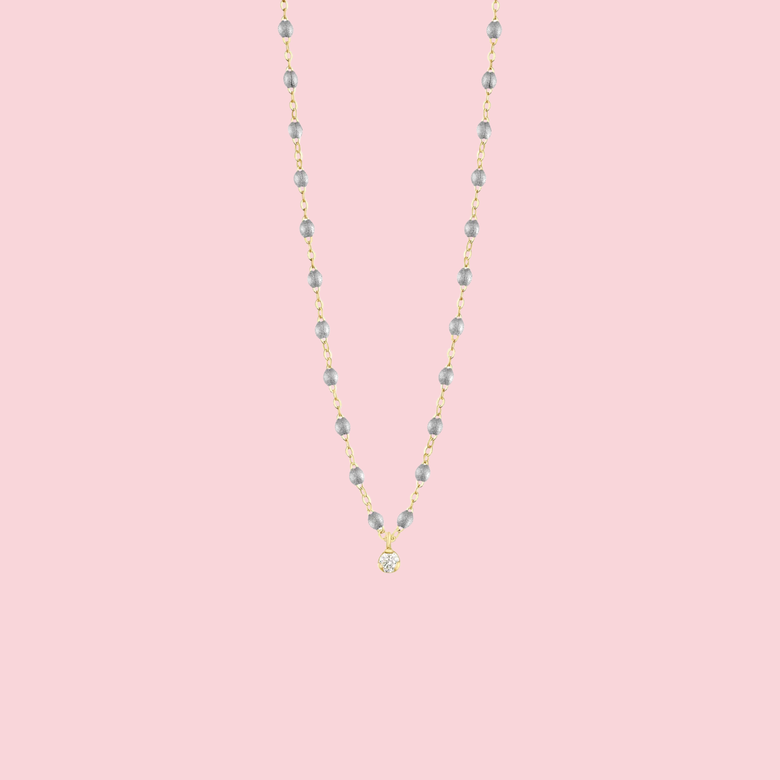 Gigi Supreme Classic 1 Diamond Necklace,  Yellow Gold, 16.5"