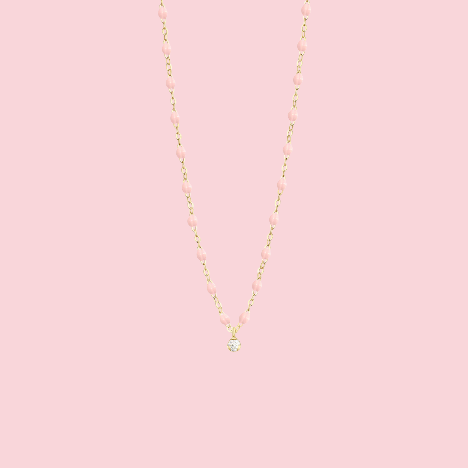 Gigi Supreme Classic 1 Diamond Necklace,  Yellow Gold, 16.5"