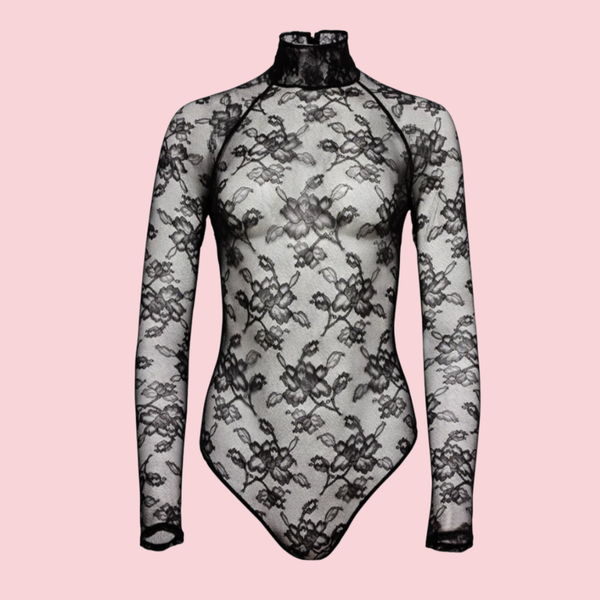 High Neck Lace Bodysuit