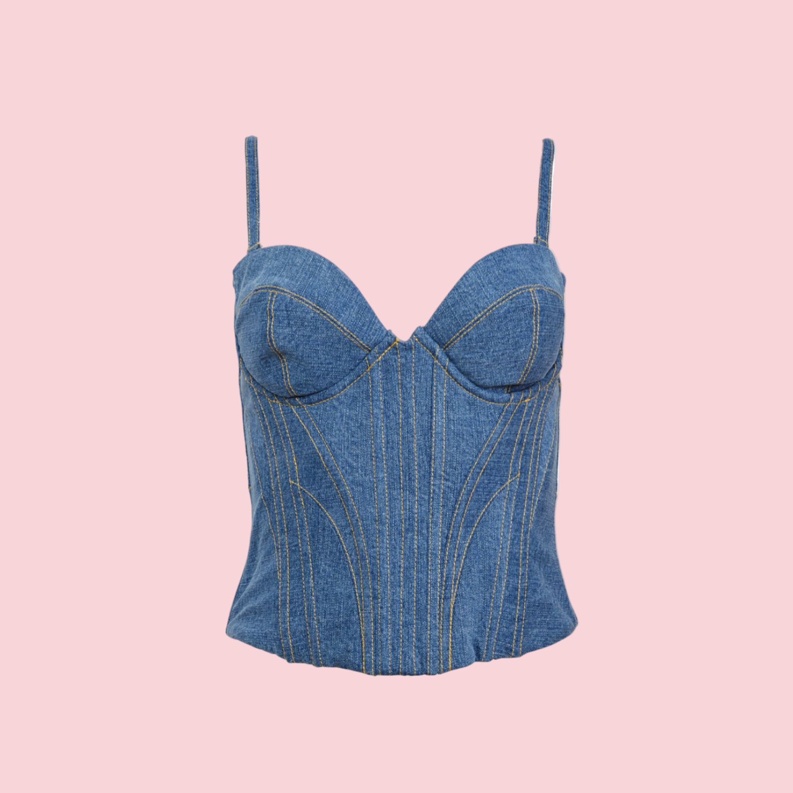 Demin Bustier Top