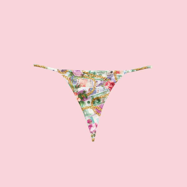 Money Print Lux G-String Luxury Lingerie | Millo